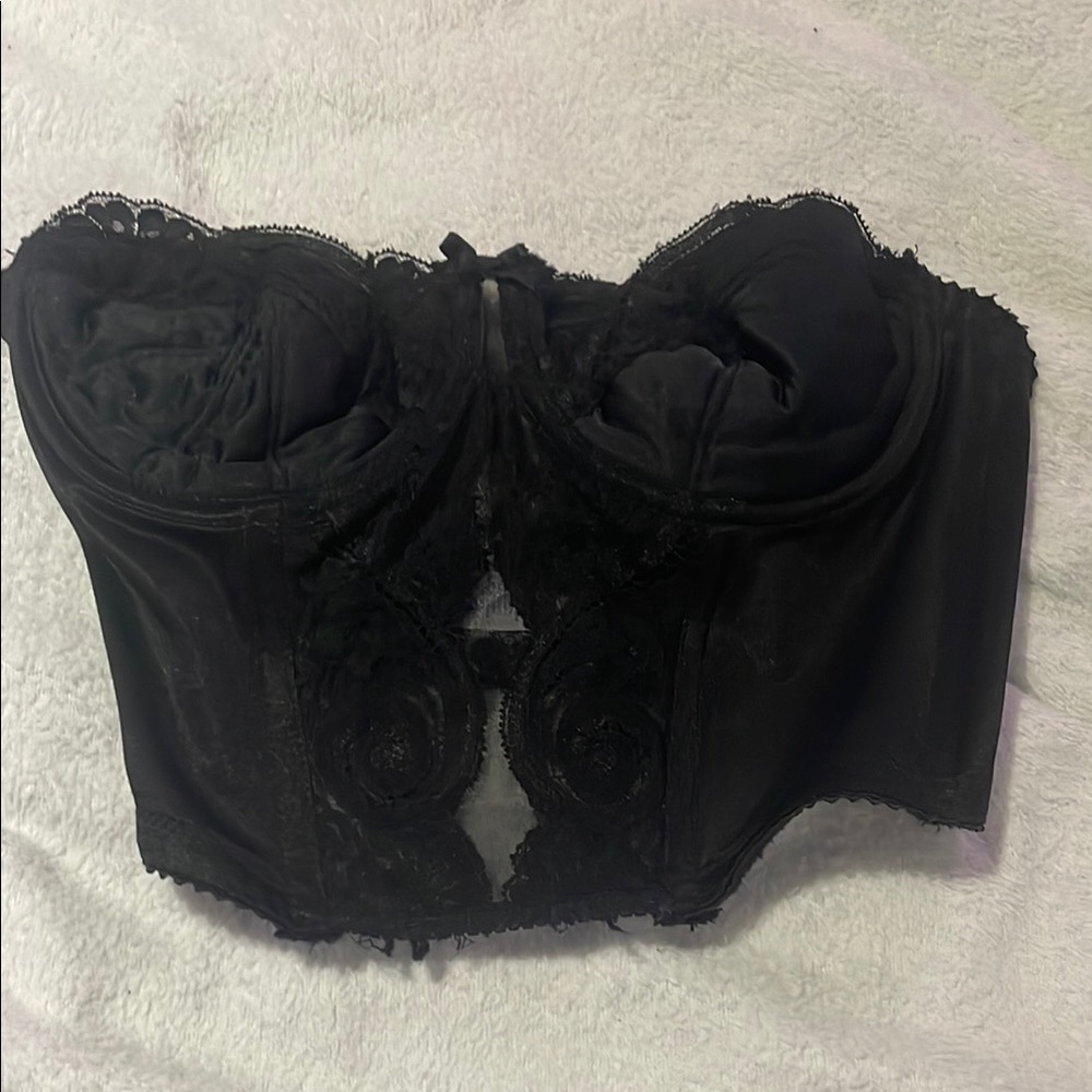 Stylish Black Lace Bustier